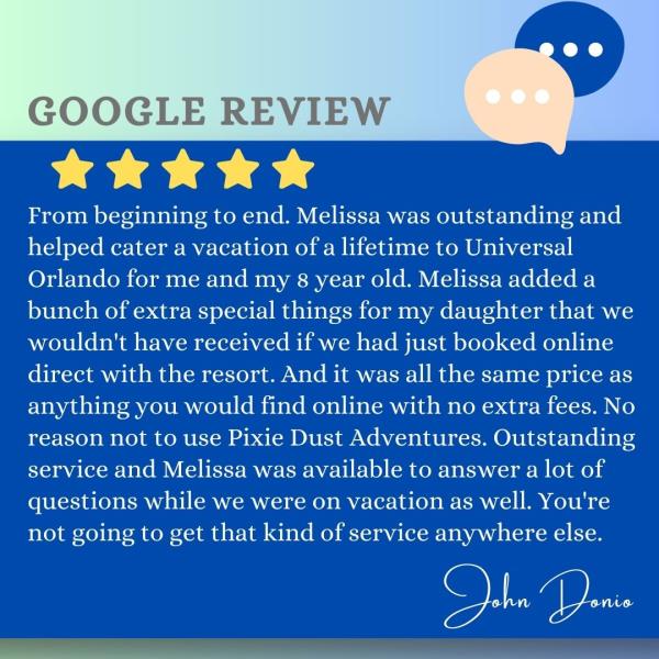 John Donio Google Review